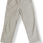 Kate Hill Women’s Cropped Pants Gray White Striped Seersucker Trousers Size 10 Photo 0