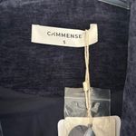 Commense navy Velvet Elegant Shift Button Blazer Small Blue Photo 5