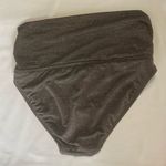 Vitamin A Metallic Graphite Gray High Waisted Shirred Bikini Swim Bottoms XS NWT Photo 1