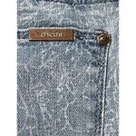 Chico's  So Slimming Girlfriend Ankle Faded Blue Floral Print Crop Jeans 00 Photo 5