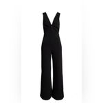 Leith Woman’s  Knot Front V back  Black Jumpsuit Size Medium Photo 2