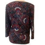 Ruby Rd . Women's Blouse - Navy and Red Floral Pattern Photo 1