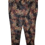 Soft Surroundings  Dark Floral Ankle Length Pull On Pants Size Large Artsy Photo 0