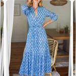 Emerson Fry India Collection Frances 3 Blue Danube Dress M NWT Little Marigolds Size M Photo 2