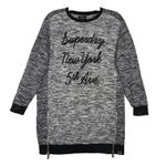 Superdry Dress Womens Medium Black Gray Cut & Sew Sweatshirt Dress Streetwear Photo 0