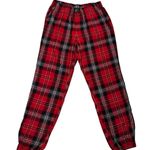 Victoria's Secret  Pajama Pants Red Plaid Jogger Lounge Bottoms Size Womens Small Photo 0