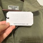 Velvet Heart Denim Long Sleeved Cropped Jacket Olive Green Cotton Size L Photo 5