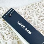 Anthropologie NWT  Love Sam Boho Cotton Lace Peplum Full Sleeve Top Ecru Size S Photo 8