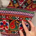 Handmade Cute Indian chaniya crop top tie back embroidery ribbon trim rainbow Photo 3