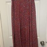 LuLaRoe Maxi Dress M Red Geometric Print Boho Strech Comfy Photo 0