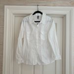 H&M White Button Down Blouse Photo 2