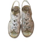 Fly London  Ylfa Gold Metallic Leather Lace Up Wedge Shoes size 35 US 5 Photo 2