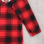 Red Plaid Flannel Mickey Mouse Long Sleeve Button Down Y2K VTG Top Shirt Large Photo 4