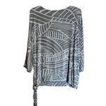 Chico's Travelers Top Women Large Multicolor Print Stretch Slinky Blouse Side Tie Photo 5