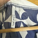 Michael Stars  Navy/White Large‎ Voile Tile Flower Print V-Neck Pullover Tunic CP Photo 2