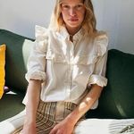 Free People Samantha Ruffle Buttondown Top Photo 0