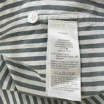 Madewell ‎ Daily Shirt Womens M Green White Stripe Short Sleeve Button Front NWT Photo 3