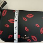 Kate Spade NEW YORK Black Clutch with Red Lips Photo 5