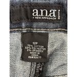 ANA Curvy Fit Med Wash Denim Jeans Low Rise Size 12P Zip Logo Pockets Blue Photo 4