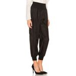 NWT Cinq a Sept Tous Les Jour Giles Joggers in Black Satin Pull Photo 6