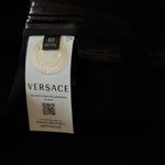 Versace  Vinyl Midi Skirt Medusa Head Gold Buttons Black IT 40 US 4‎ Photo 11