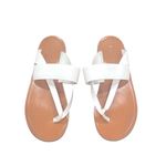 Vince Tess White Leather Toe Post Thong Sandals 9 Photo 1