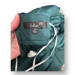 Lulus Heavenly Hues Forest Green Maxi Dress Deep V Pleated Gown Formal Wedding M Size M Photo 7