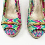 Harper Elaine Turner Batik Print Wedge Sandals 8 Photo 3