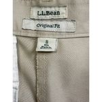 LL Bean Cargo Bayside Twill Shorts Womens Size 8 Khaki Original Fit No Wrinkle Tan Photo 4