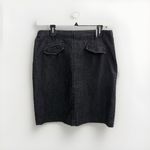 Sandro Denim Jean Knee Pencil Skirt  Designer Washed Black Size 12 cotton Photo 2
