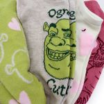 Shrek Womens No Show Socks Princess Fiona Donkey Dragon Hearts Love Pink Green Photo 4