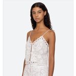 NWT Sea New York Lovina Lace Cami Camisole Tie Front Top Blouse Cream White XS Photo 2