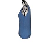 Etcetera ‎ sleeveless blue drape neck blouse medium Photo 1