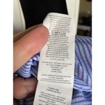 MICHAEL Kors‎ Womens Top Size XS Blue White Side Tie Micro Pinstripe Photo 5