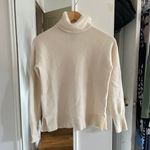 Halogen White/Cream 100% Cashmere Turtleneck Sweater Photo 2