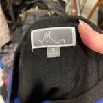 JM Collection Cute soft classic colorblock blue black button shoulder sweater coastal cozy Photo 8