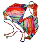 Luli Fama  Bellamar High Neck Cutout Bikini Top nwt Photo 0