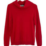 Lands' End Lands’ End 100% cashmere red turtleneck sweater M 10/12 Photo 0