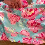 Simply Southern Tropical Floral Pink and Blue Leggings With Pockets Medium Photo 7