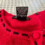 Vintage Designers Originals Ugly Christmas Sweater Womens 1X Red Cardigan Top Photo 3