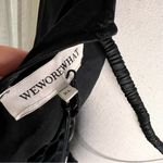 We Wore What ‎ Billow Sleeve Satin Crop Top Black Size XL Photo 7