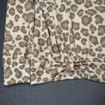 Como Blu Lounge Set Womens Small Beige Leopard Print Sweatshirt Joggers Knit Tan Photo 4