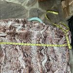 Maurice's Plum Wine Burgundy metallic gold L/XL open front snakeprint cardigan duster Photo 6