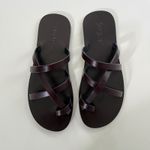 Saint Laurent  Culver Flat Sandal in‎ Ultra Dark Brown Photo 2