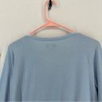 kim rogers  Intimates Long Sleeve Button Up Pajama Shirt Womens Medium Blue Photo 8