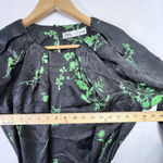 ZARA Jacquard Dress Long Sleeved Black and Green Belted Size S NWT Blogger Fave Photo 8