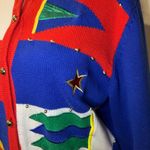 Vintage Women's Nautical Cardigan Size M Red Size M Photo 3