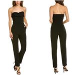 The Kooples  Strapless Jumpsuit Womens Size 2 Black Side Zipper‎ Pockets NEW Photo 1
