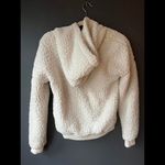 Cozy Winter White Sherpa Hoodie size Small Photo 5