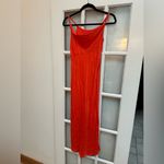 Anthropologie  Bias Slip Dress in Orange Lyst Elegant Formal Cocktail Size XS Photo 4